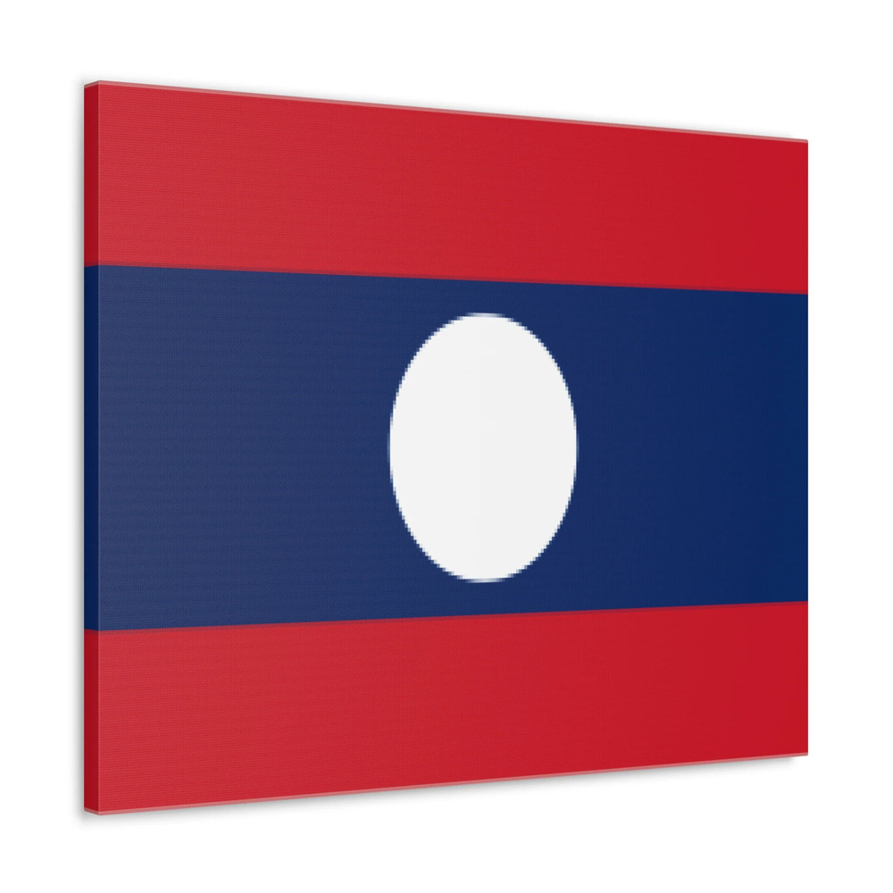 Laos Country Flag Canvas Vibrant Wall Art Unframed Home Decor